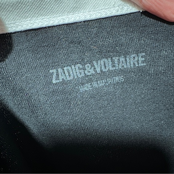 Zadig & Voltaire Walk Diamanté Insignia BC Blason Strass Ringer Tee Rhinestone - Picture 9 of 10